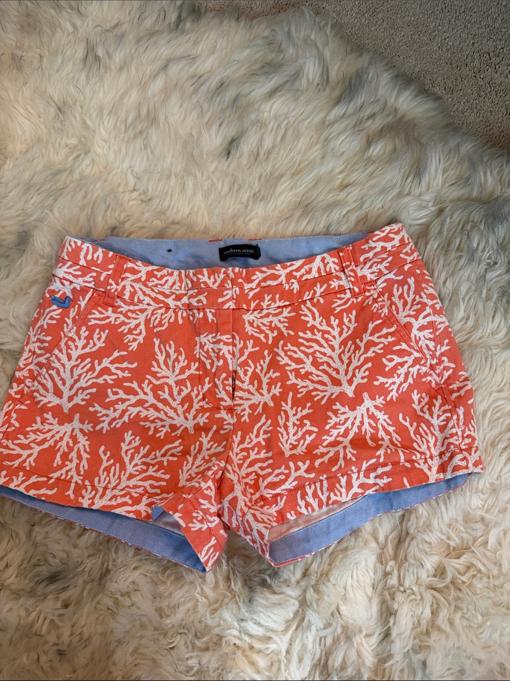 Coral Printed Women's Shorts -southern marsh Brand